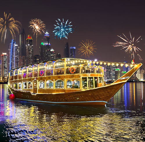 New Year Party in Dhow Cruise Dubai Marina