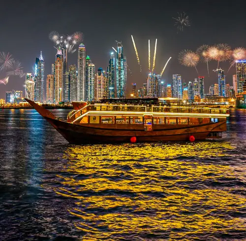 New Year Dinner Cruise Marina with Unlimited Beverages