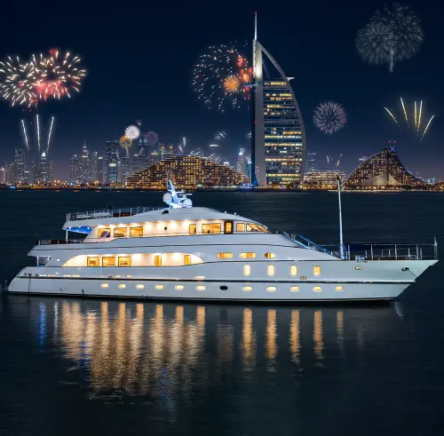 NYE Yacht Party with Burj Al Arab Fireworks