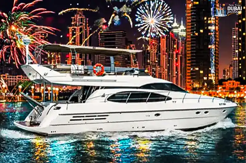55 ft yacht fireworks celebration