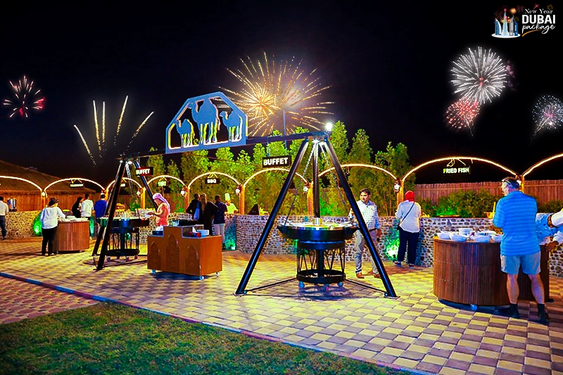 celebrate new year in dubai desert safari with live shows and buffet