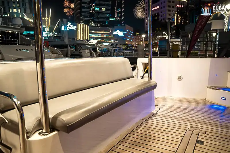 celebration new year on 55 ft yacht