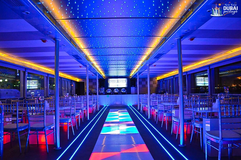 inside view of modern catamaran