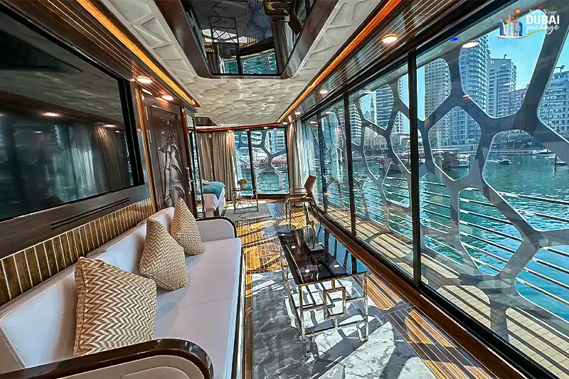 inside view of super orchid yacht