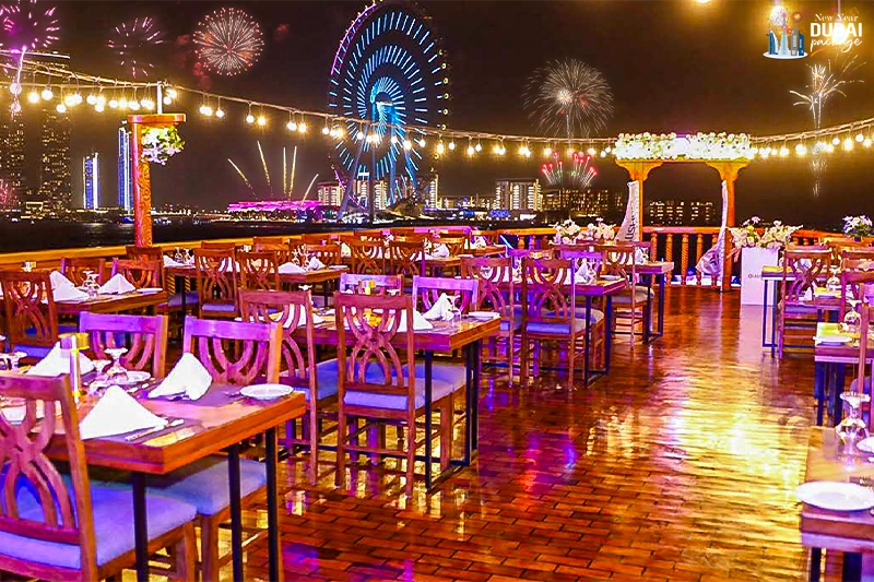 new year dubai marina 2025 premium dinner cruise party
