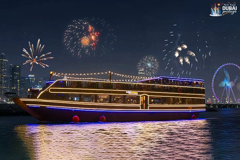 new year eve dinner cruise dubai marina with fireworks and live music