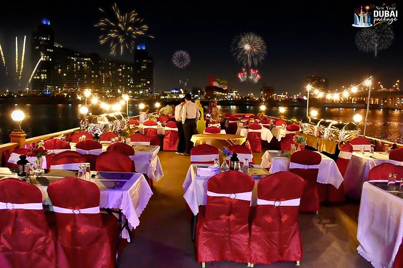 upper deck view of new year canal cruise dubai